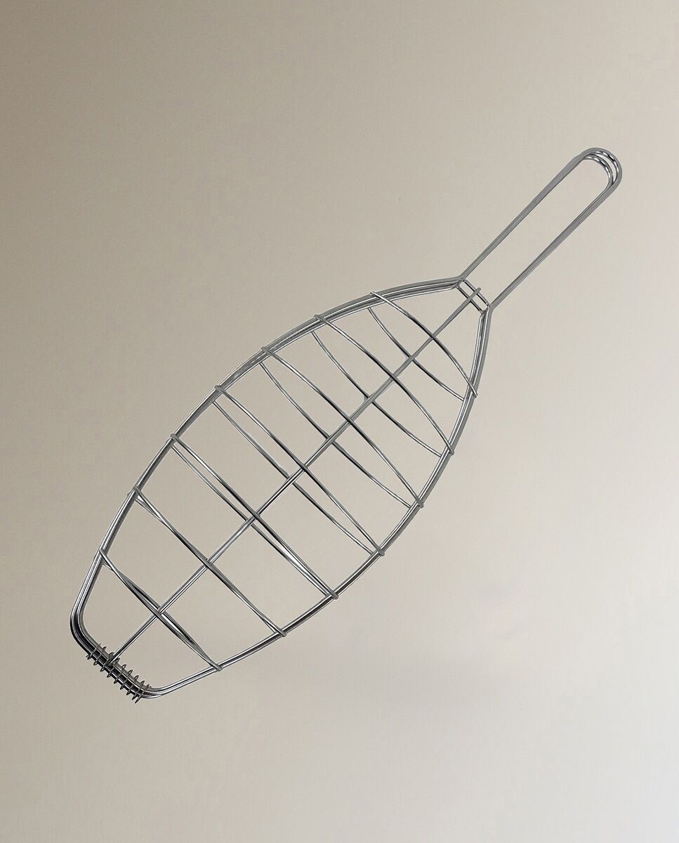 Fackelmann Parrilla acero inox. pescado bbq. Negro