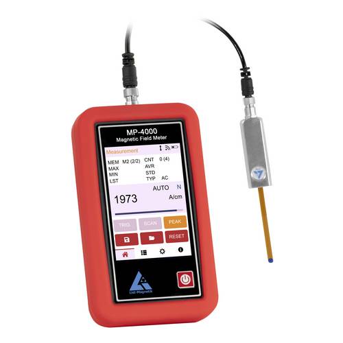 PCE Instruments Magnetfeldmessgerät LM-MP4000-4TF |DC 0 ... 40000 A/cm |AC 0 ... 40000 A/cm |Transversale Flexsonde
