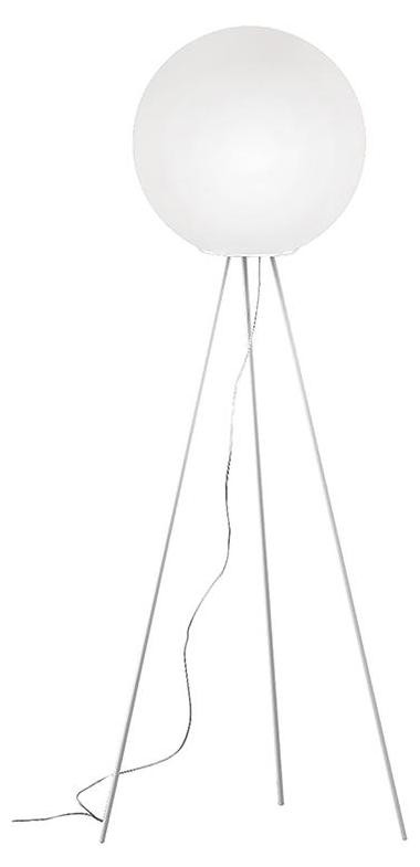 Rossini Illuminazione Emily Rossini staande lamp met matwit statief en wit satijnglas, E27, IP20