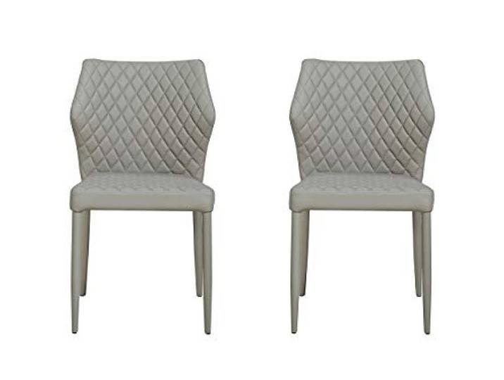 Homemania Stuhl, Metall, Stoff, grau, 56 x 47 x 84 cm