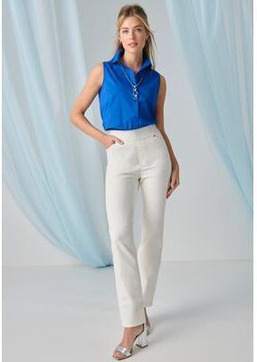 Plus Size Women's Comfort Waist Stretch Denim Straight-Leg Jean by Jessica London in White (Size 14) Pull On Stretch Denim