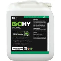 BiOHY Spülmittel (10l Kanister) | Frei von schädlichen Chemikalien & biologisch abbaubar | Glanz- & Fettlöseformel