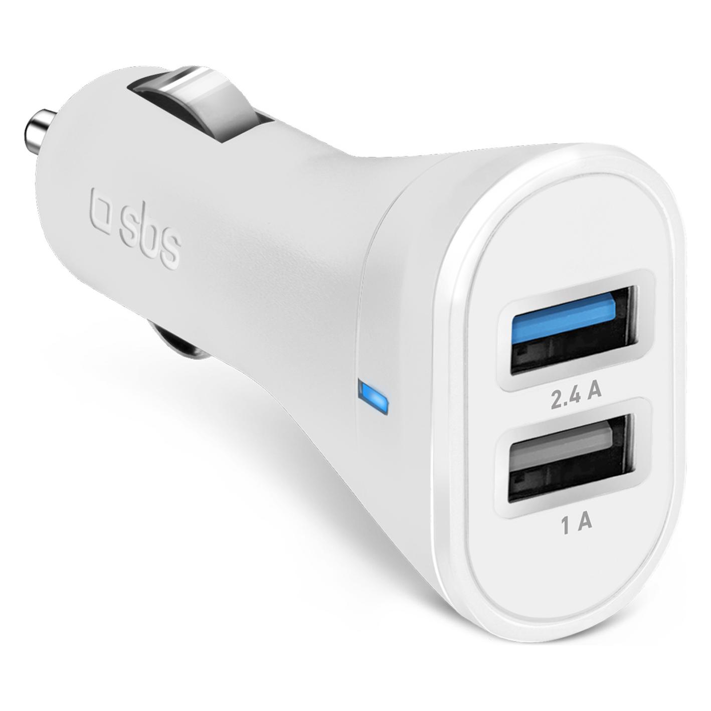 SBS Auto-Ladegerät mit zwei 2100 mAh USB-Ports (TECR2USB24AWFAST)