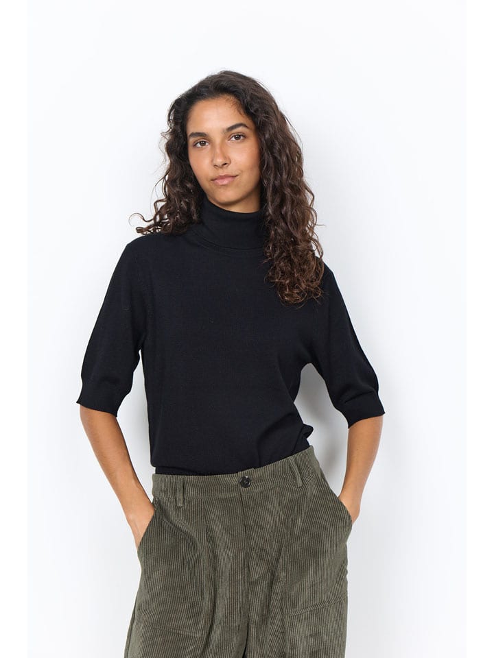 soyaconcept Rollkragenpullover "Dollie" in Schwarz - S