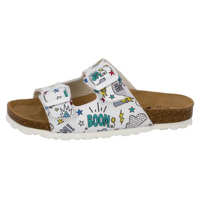 Pantolette LICO "Pantolette Bioline Zippy", Mädchen, Gr. 31, weiß, Synthetik, Schuhe Pantolette