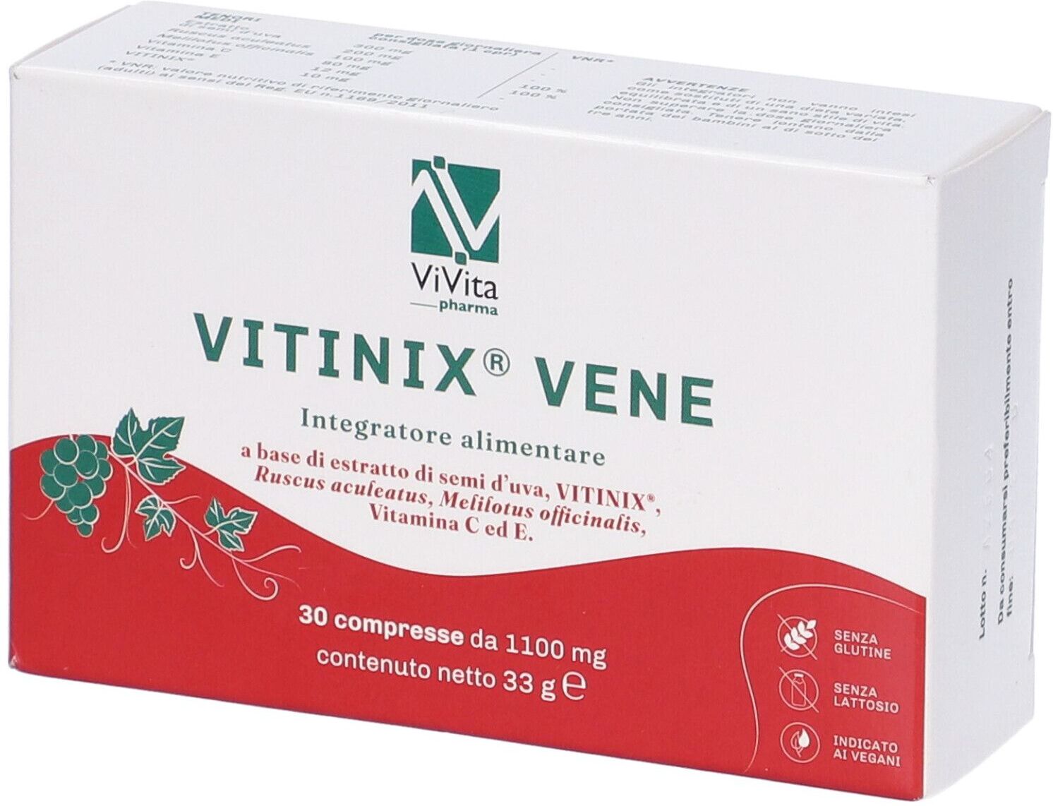 VIVITA Srl Vitinix Vene, 30 Compresse