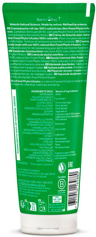 Weleda Gel douche crémeux Skin Food 200 ml