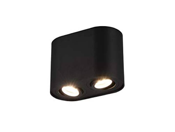 Trio Leuchten Plafonnier Cookie 612900232\, métal noir mat\, sans 2 ampoules GU10
