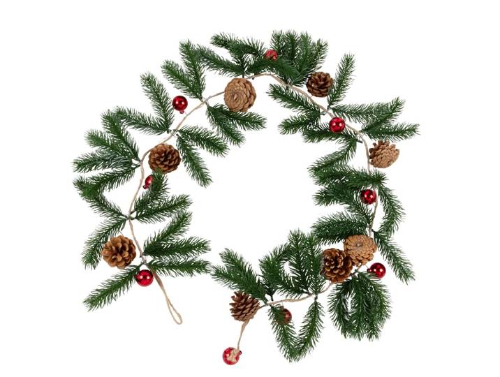 Weihnachtsgirlande mit Zweigen L120cm