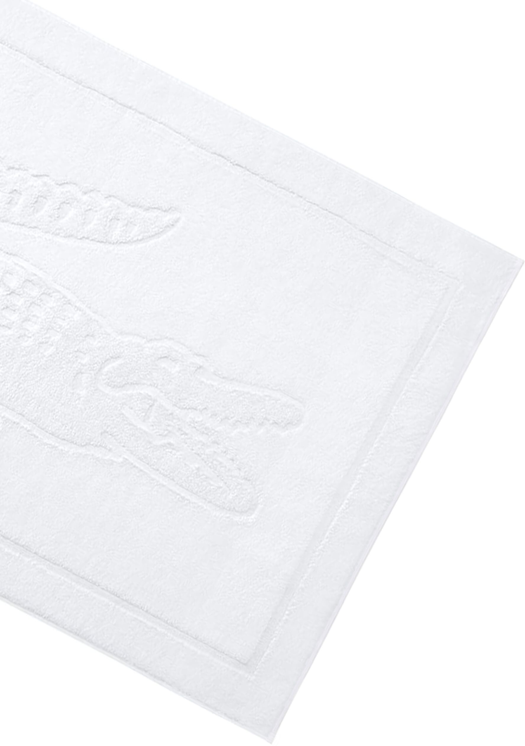 Badematte LACOSTE "»LLACOSTE«", weiß (blanc), H:20mm, Baumwolle, Badematten, Badematte, hochwertige Badematte in Größe 55x80 cm