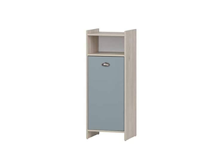 Schildmeyer Highboard Lindholm 154383, Sandeiche Dekor/Taubenblau, 40,2 x 33 x 104 cm