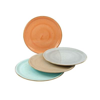 CreaTable Vintage Nature bunt Pizzateller 4-tlg Porzellan