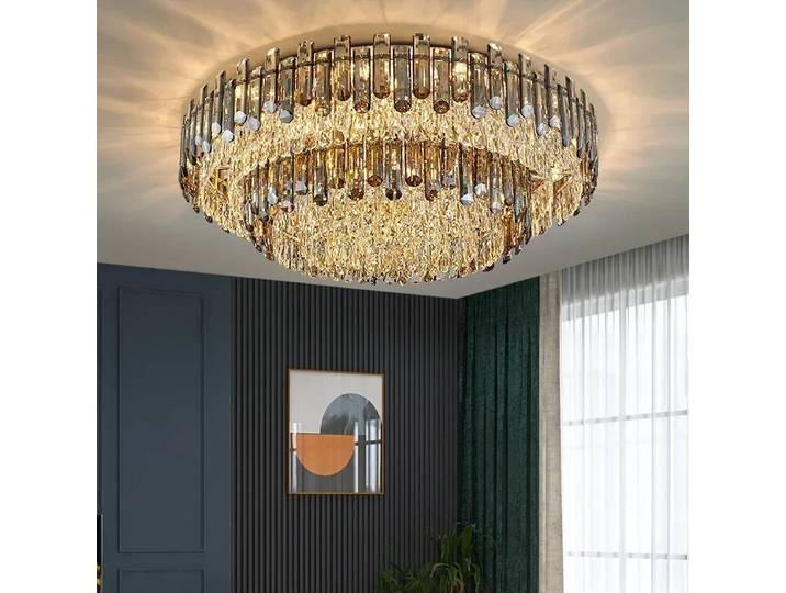 Lustres en cristal LED nordiques, éclairage de luxe doré, salle à manger, salon, chambre à coucher, cuisine, éclairage d'îlot, luminaires suspendus d'intérieur