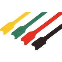 KLETT 200-12 RT - Klettband, Kabelbinder, 200 x 12 mm, rot, 10er-Pack