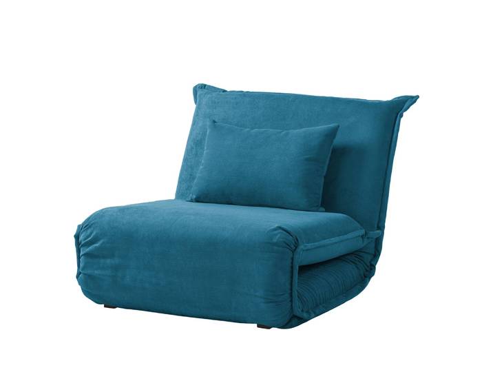 Schlafsessel Blau/Brilliantblau Flachgewebe Reeva 100 x 64 x 73cm