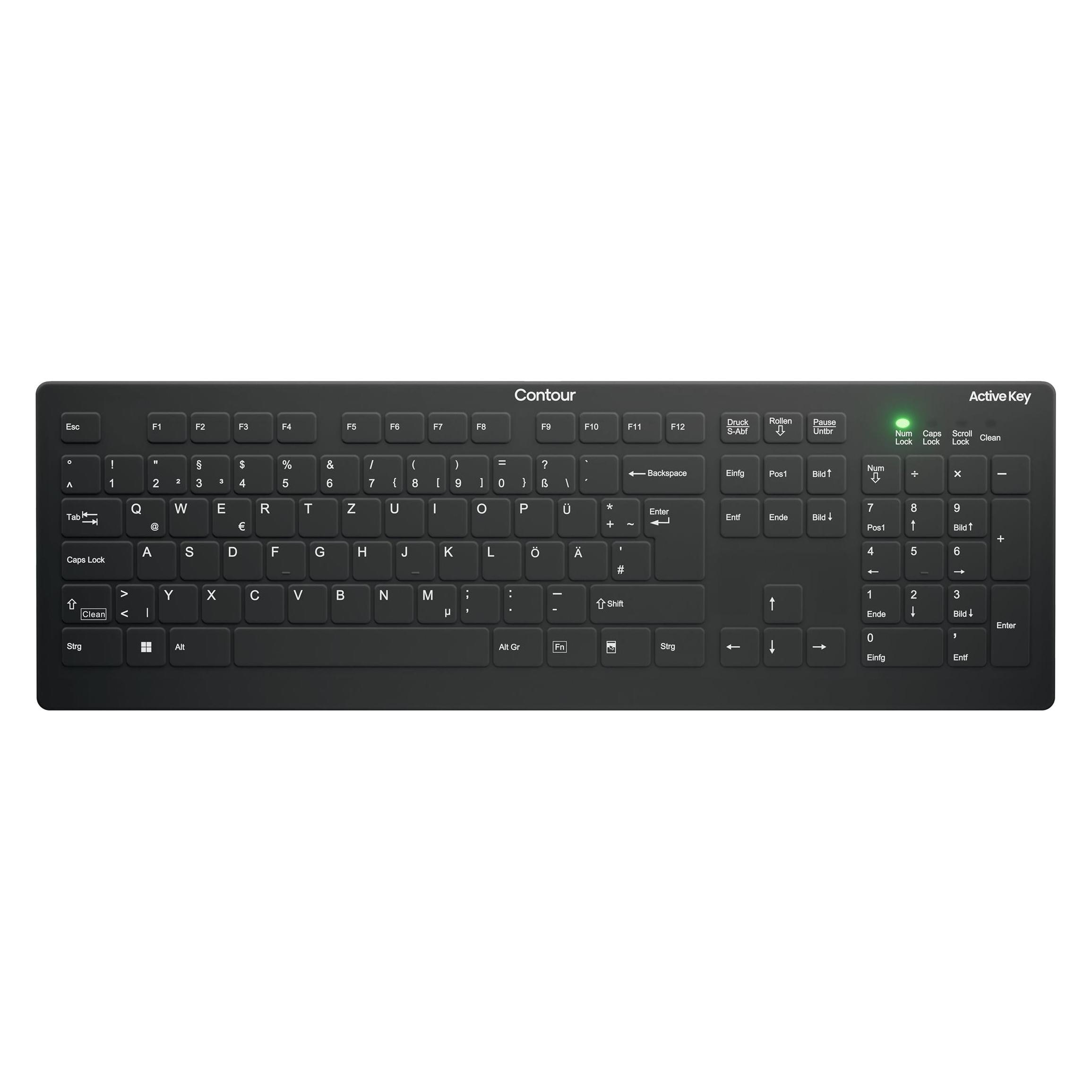 Cherry ACTIVE KEY MTA AK-C8112 Wireless DE-Layout schwarz (DE, Kabellos) (AK-C8112-FUS-B/DE)