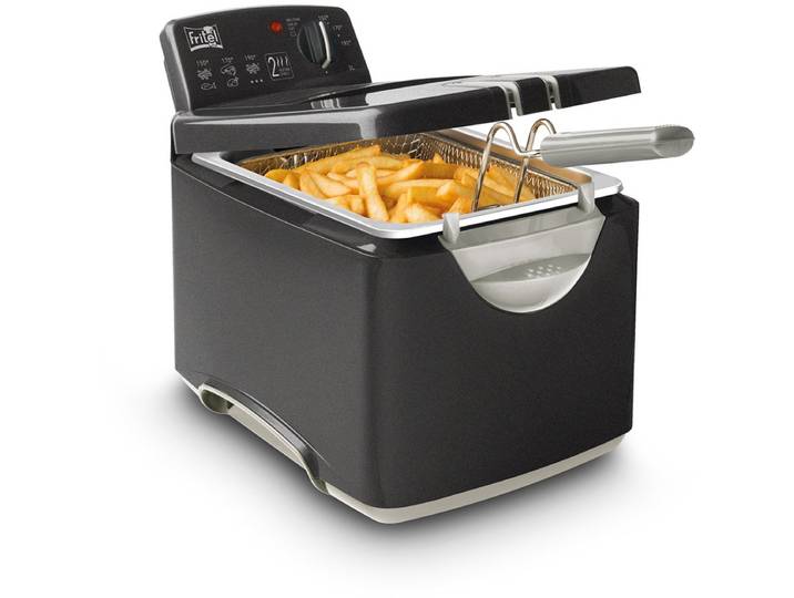 FRITEL Frituurpan - Turbo SF® 4179 - Friteuse met Filterdeksel incl. Kijkvenster - Olie + Vast Vet - 2-4 personen - 2400W - 3 liter
