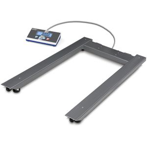 Kern Palettenwaage UIB 600K-1, Tara-Funktion, Teilung 200 g, mit Rollen, batteriebetrieben, Metall, LCD-Display, bis 600 kg, 200 Stück