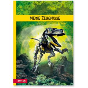 Roth Zeugnismappe 89309, mit Design, A4, Sichtbuch, mit Robo-Rex, mit 10 Hüllen