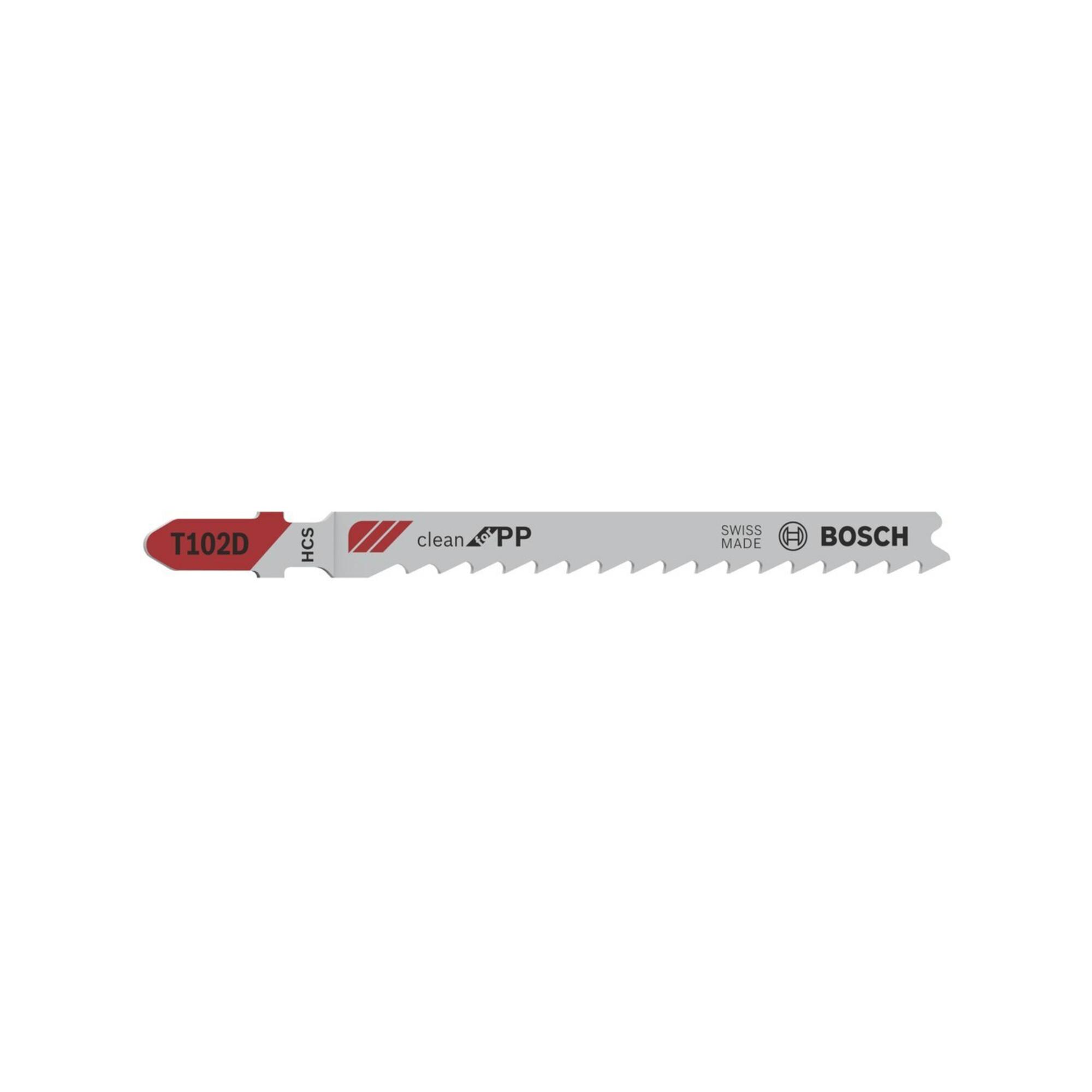 BOSCH Stichsägeblatt T 102 D, Clean for PP (2608667443)