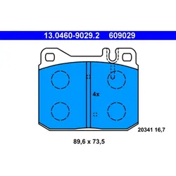 Bremsbelagsatz Scheibenbremse ATE 13.0460-9029.2 für Mercedes-Benz 123 S