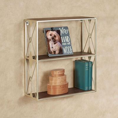 Touch of Class Nolan Two Tier Wall Shelf Platinum, Two Tier, Platinum