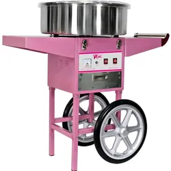 Royal Catering Zuckerwattemaschine mit Wagen - 52 cm - 1000 W - pink -