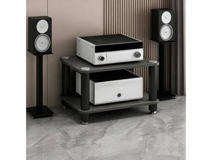 ZSCNYHMT HiFi-Rack, Audio-Ständer Mit Mehrstöckigem Aufbewahrungsdesign Mehrstöckiger Stauraum, abgerundete Kanten, rutschfeste Füße, für Wohnzimmer und Audio-Setups(B,36cm/14.1in)