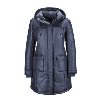Winterjacke GOLDNER "Anorak", Damen, Gr. 44, blau (marine), Obermaterial: 100% Polyester PES., Rippe, Jacken Winterjacke, Gehschlitz