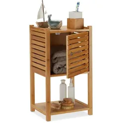 Relaxdays Badregal Bambus mit 3 Ebenen Hellbraun