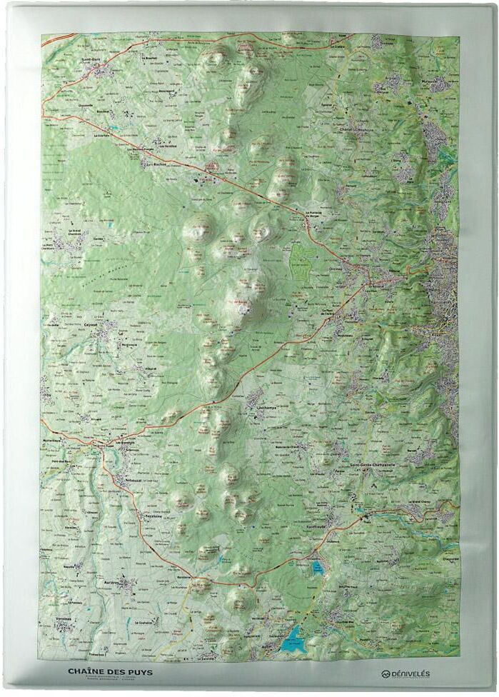 Deniveles  - Chaine Des Puys - Carte 3D