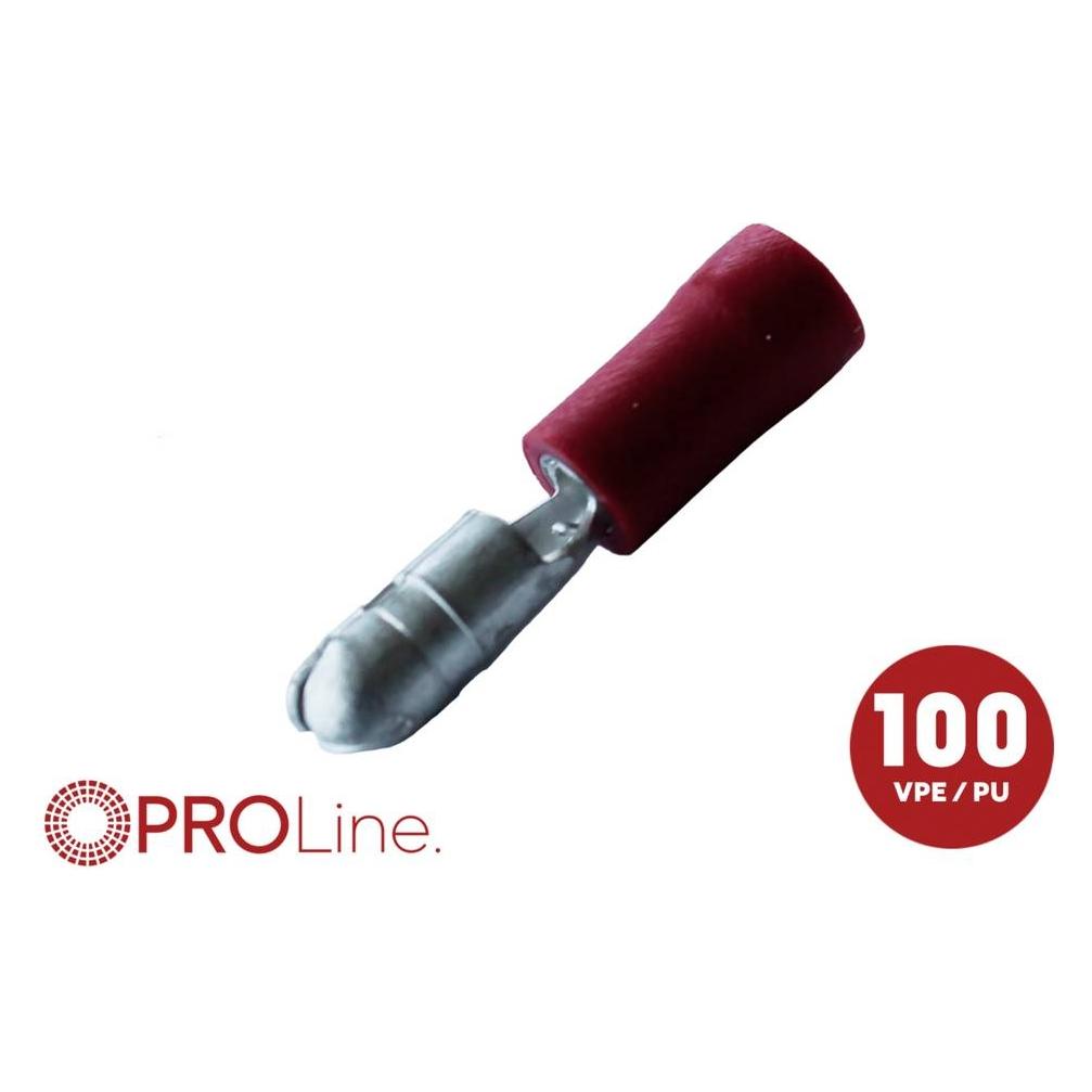ACV 340025-1-0-p Rundstecker Stift-Ø: 4.0 mm Vollisoliert Rot 1 St. Piece (340025-1-0-p)