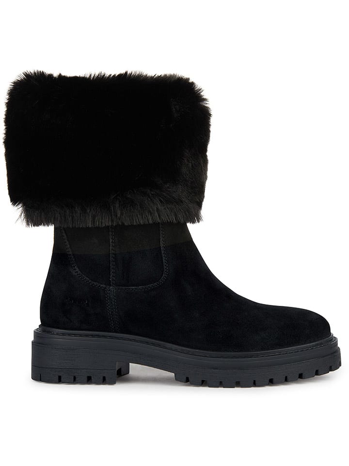 Geox Leder-Boots "Iridea" in Schwarz - 38