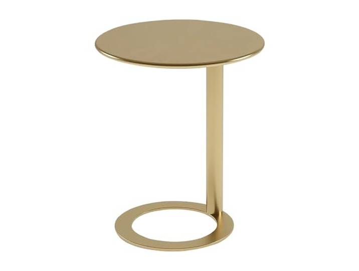 XCHtuerFY Beistelltisch, Stilvoller, platzsparender Beistelltisch aus Metall for Wohn(18.9″wx27″h,Gold)