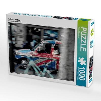 CALVENDO Puzzle Taxis in London | 1000 Teile Lege-Größe 64x48cm Foto-Puzzle für glückliche Stunden