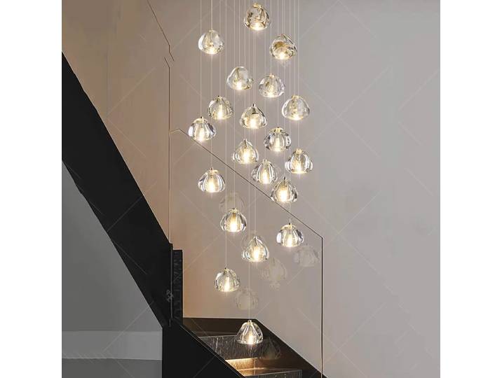 Lustres en cristal de décoration de maison moderne pour hall, escalier, luminaires d'intérieur, plafonniers, salon exquis i