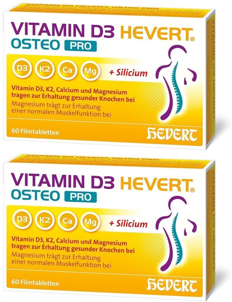 Vitamin D3 Hevert Osteo Pro Filmtabletten 2x 2x60 St