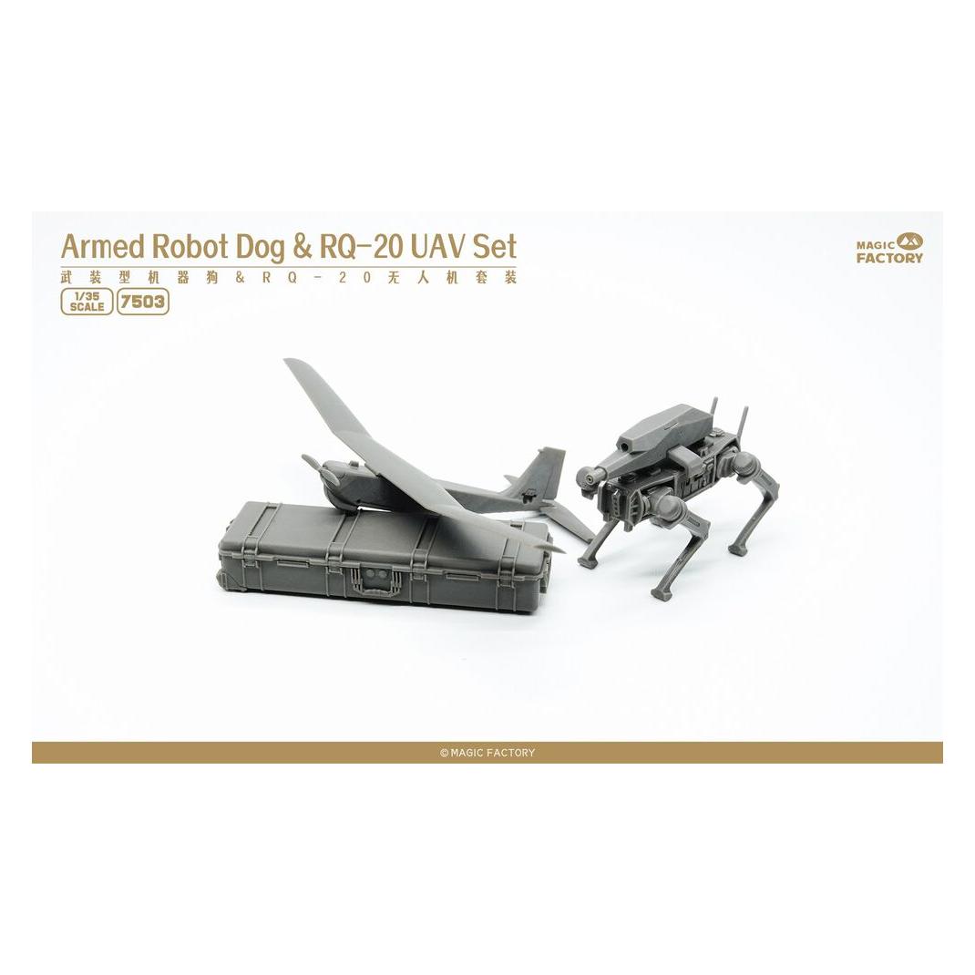 Magic Factory 1/35 Armed Robot Dog & RQ-20 UAV Set (7503)
