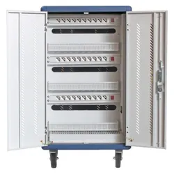 Techly I-CABINET-30DUTY, Notebookwagen, Blau, Weiss
