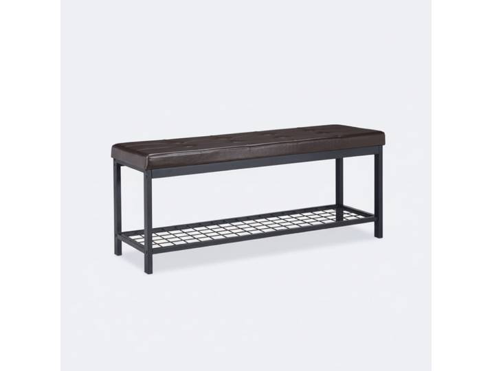 Banc banquette range chaussures 115 x 40 x 49 cm marron