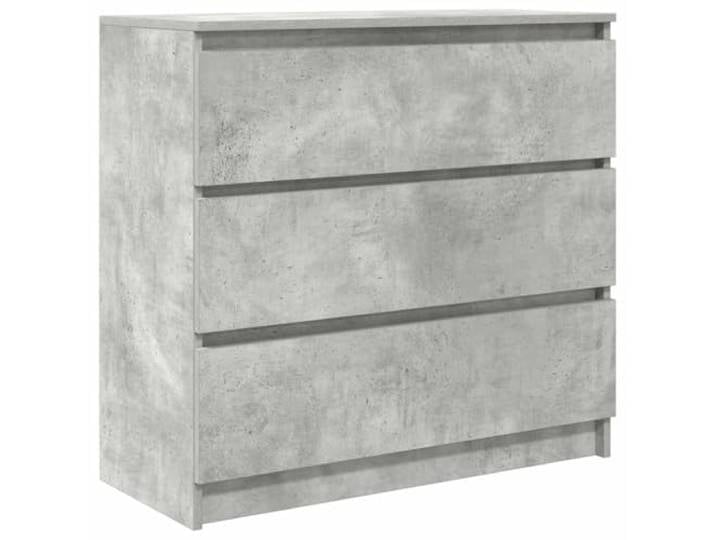 GHVBNMF Sideboard Betongrau 80x35x76 cm Kommode mit 3 Schubladen Vielseitiger Beistellschrank mit 3 Schubladen für Flur, Wohnzimmer und Schlafzimmer, pflegeleichtes Betondesign.