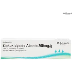 ZINKOXIDPASTE Abanta 200 mg/g Paste z.Anw.a.d.Haut 50 g