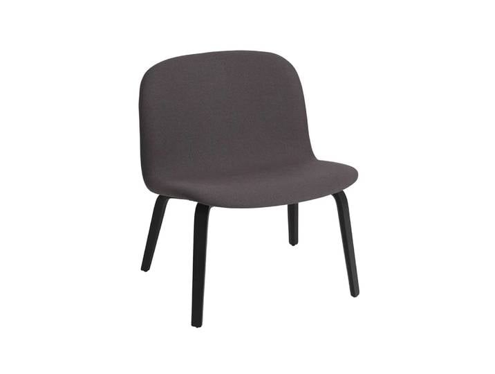 Muuto Chaise lounge recouverte de textile Visu Twill weave 160-Black