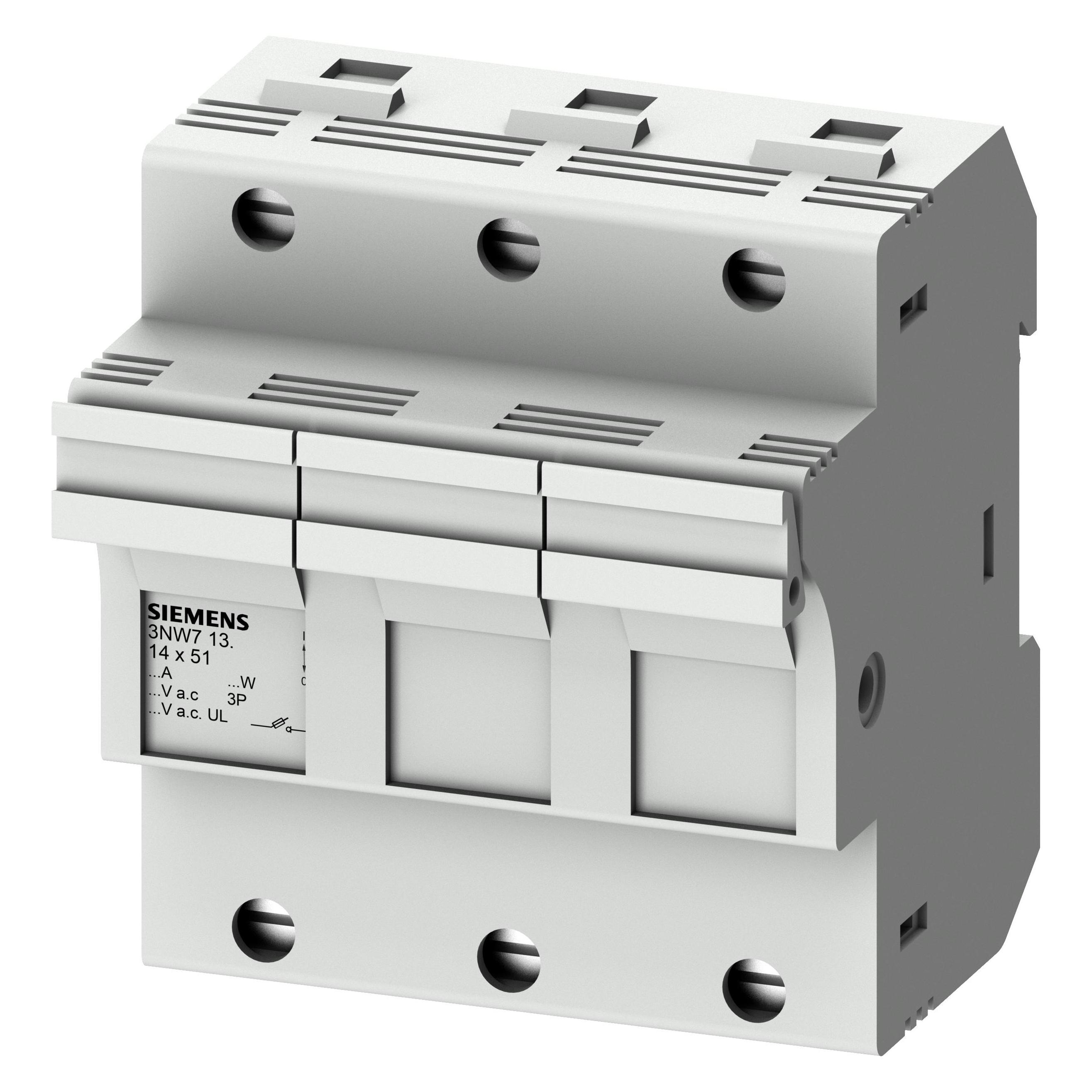 Siemens SIEM 3NW7131 Einbausicherungssockel f. Zylinder-Sicherungsei (50 A) (3NW7131)