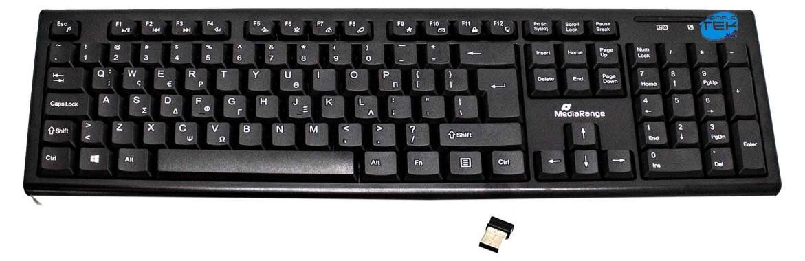 MediaRange MROS111-GR Draadloos Toetsenbord QWERTY Zwart