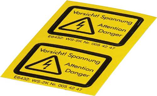 Warn-Kombischild Achtung Folie selbstklebend 10 St.