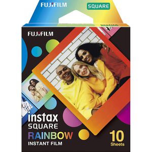 Fujifilm Sofortbildfilm Instax Square Rainbow, 8,6 x 7,2cm, 10 Blatt