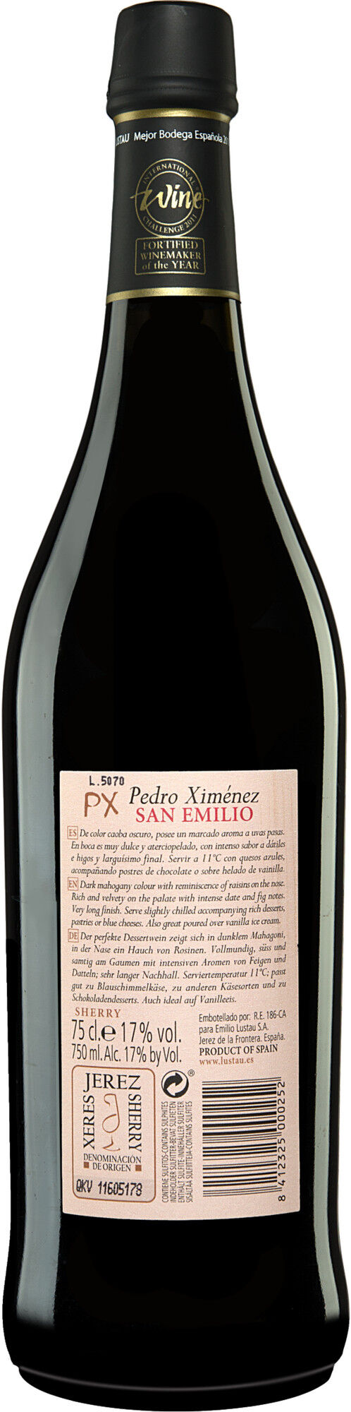Lustau »San Emilio« Pedro Ximénez 17% Vol. Sherry Süß aus Spanien