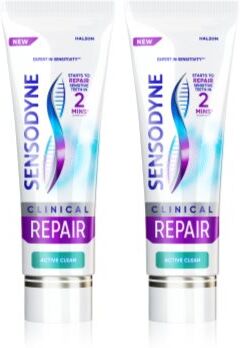 Sensodyne Clinical Repair Active Clean dentífrico 2x75 ml. Clinical Repair Active Clean