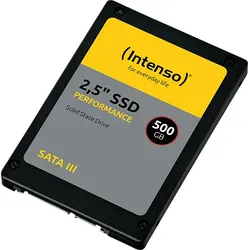 INTENSO Performance Festplatte, 500 GB SSD SATA 6 Gbps, 2,5 Zoll, intern